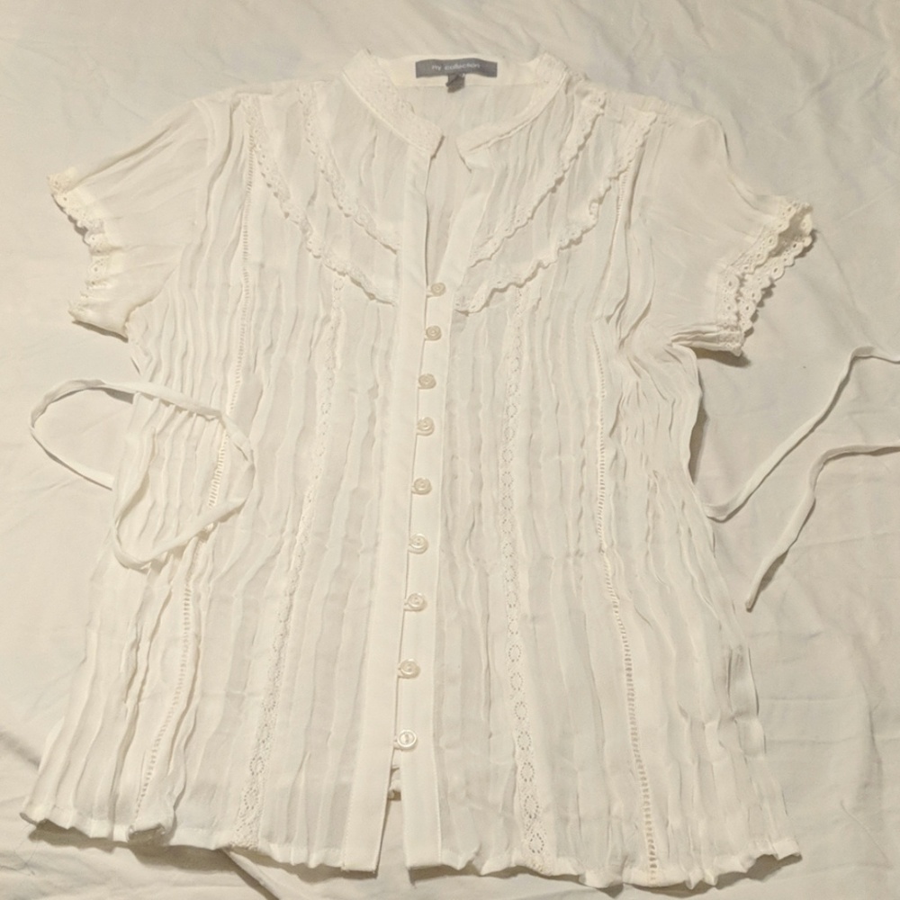 NY Collection short sleeve dress top